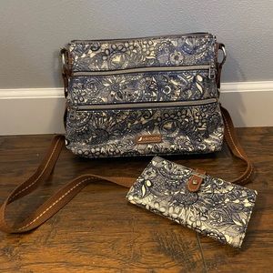 Sakroots crossbody purse and wallet
